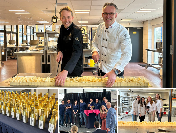 Meester Boulangers Reindert Hameeteman en Mark Plaating openen nieuwe bakkerij Summa College